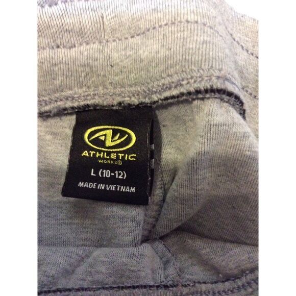 ATHLETIC Works Elastic Waist Pants  Large(10-12) Light Grey Cotton/Polyester - Picture 3 of 3